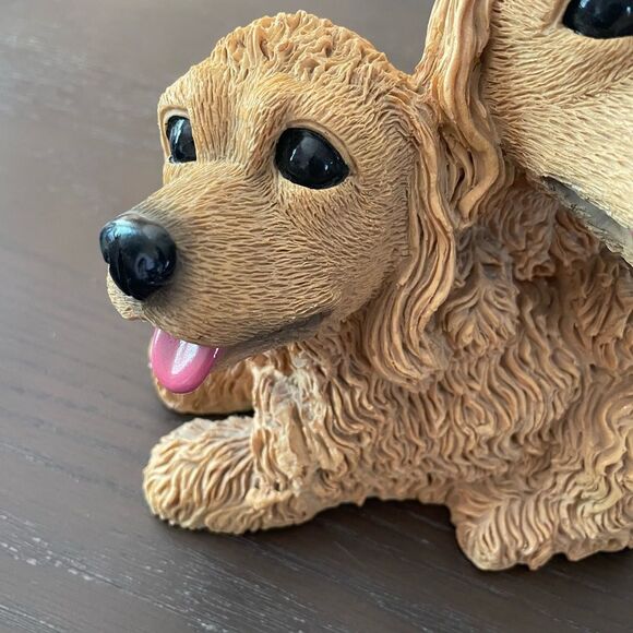 Cocker Spaniel Double Pup Ceramic 1990’s Bank Figure - Picture 3 of 14